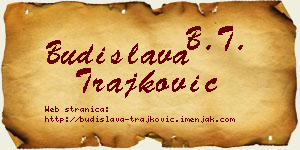 Budislava Trajković vizit kartica